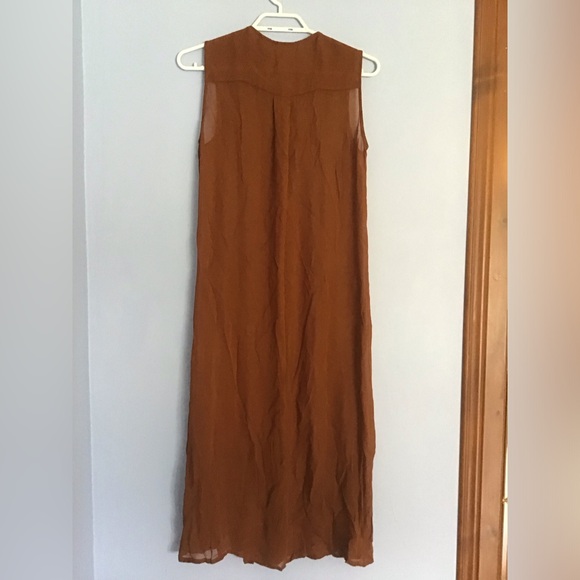 Maeve Meriwether Sheer Button-Front Tunic - Picture 7 of 8